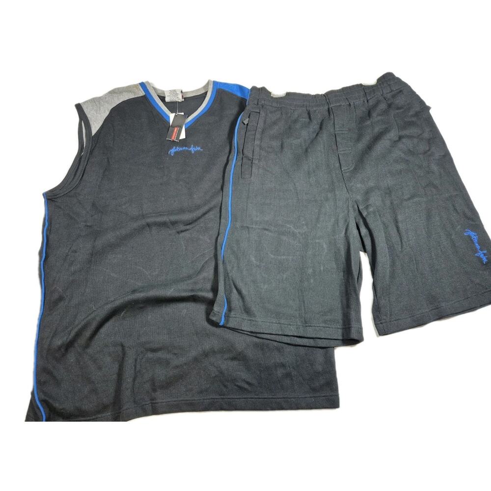 Platinum FUBU Mens XXL Navy Blue Sweater Vest And Shorts Combo Streetwear NWT
